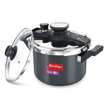Prestige Clip-on Mini 3 Litre Hard Anodised Aluminium Pressure Cooker | Gas & Induction Compatible | Black