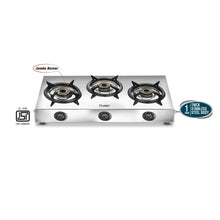 Prestige Perfect Plus Stainless Steel 3 burner Gas Stove | Silver