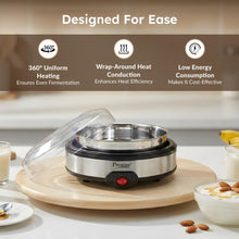 Prestige Electric Yoghurt Maker with Storage Lid with Stainless Steel Inner Pot | Silver