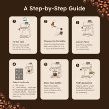 Prestige Espresso 800 Watts Coffee Maker | Detachable Drip Tray | Built-In Milk Frother | Black & Gold