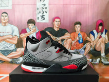 Jordan 3 Retro Sneakers Grey Black Red