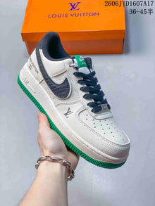Nike Air Force 1 Low White and Green Sneakers