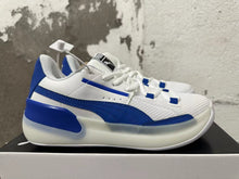 Puma Clyde White and Blue Sneakers