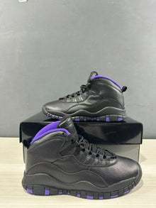 Jordan Air Jordan 10 High Black and Purple Sneakers 130209-051