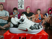 Nike Zoom Basketball Sneakers Gray White Red