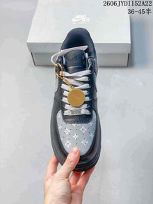 Nike Air Force 1 Low Dark Gray Floral Swoosh Sneakers