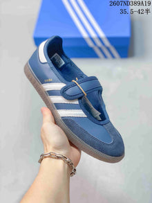 adidas Samba Jane Mary Jane Sneakers Silver Blue Pink