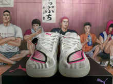 Puma White and Red Basketball Sneakers