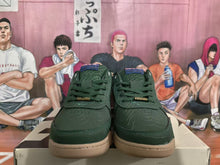 Nike Green Low-Top Sneakers with Swoosh and Gum Sole
