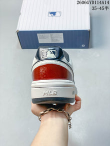 MLB Chunky Liner Low-Top Sneakers White Navy Red 3ASXCA12N