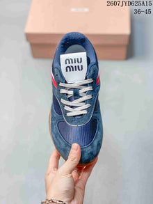 Miu Miu Gymnasium Low-Top Sneakers Navy Red 2607JYD625A15