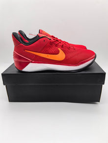 Nike Red Basketball Sneakers with Orange Swoosh