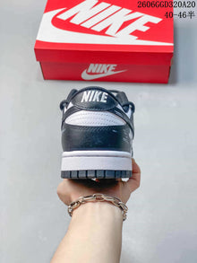 Nike Dunk Low Retro DIY Custom Sneakers, Black and White