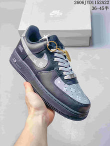 Nike Air Force 1 Low Dark Gray Floral Swoosh Sneakers