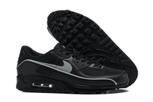 Nike Air Max 90 Black and Silver Sneakers
