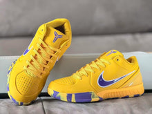 Nike Kobe 4 Basketball Shoes Yellow Purple Lakers Style