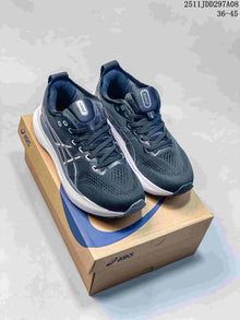 ASICS GEL-KAYANO Running Shoes in Navy and White