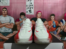 Nike Red and White Basketball Sneakers