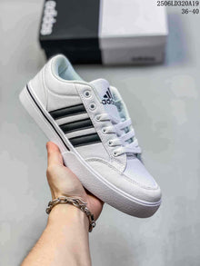 Adidas GVP Canvas Str Low-Top Sneakers, White and Black