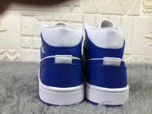 Air Jordan 1 Mid Kentucky White Blue Sneakers B62-104