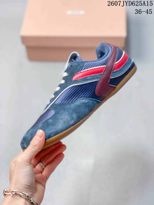Miu Miu Gymnasium Low-Top Sneakers Navy Red 2607JYD625A15