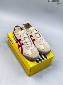 Onitsuka Tiger Mexico 66 Cream Red Low-Top Sneakers