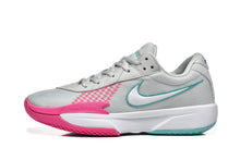 Nike GT Cut Academy Basketball Shoes Grey Pink Teal FB2599-010