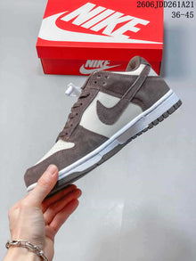 Nike Dunk Low Sneakers in Taupe and White