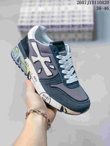 Premiata 2607 JYD110A20 Retro Casual Sneakers - Navy Gray