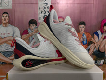White and Red Basketball Sneakers