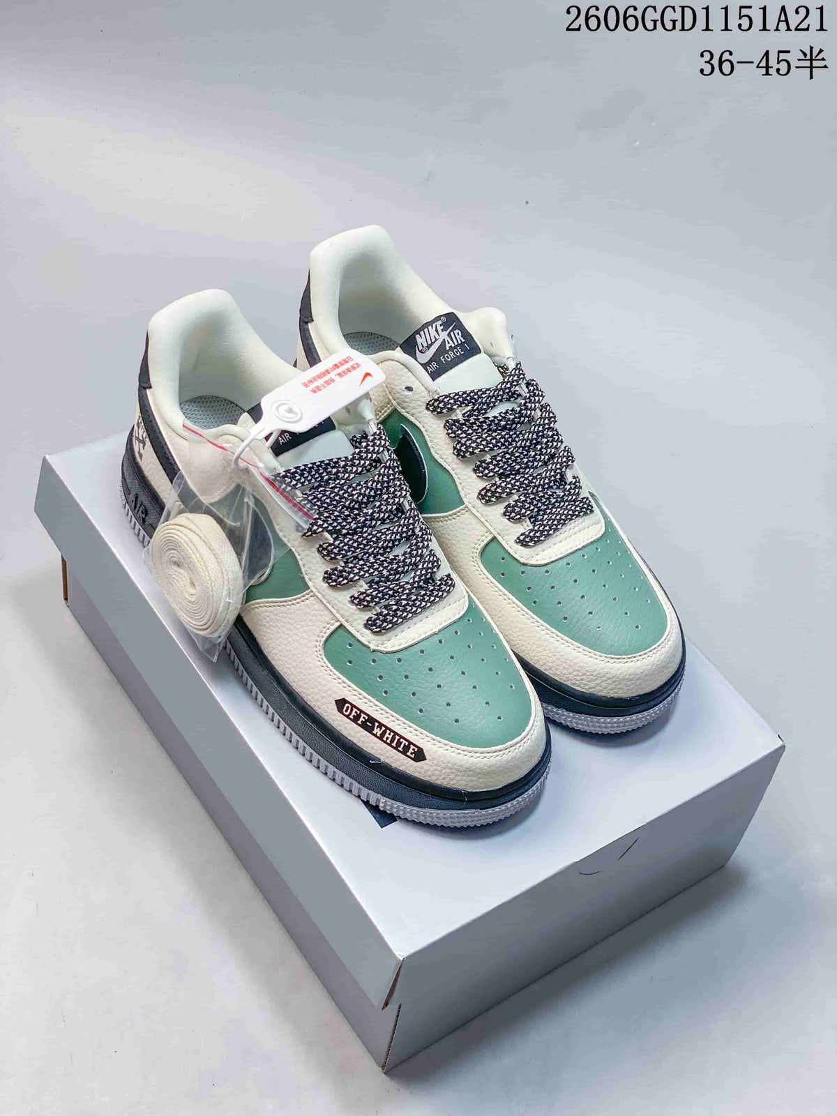 Nike Air Force 1 Low Sneakers in Cream and Ice Blue