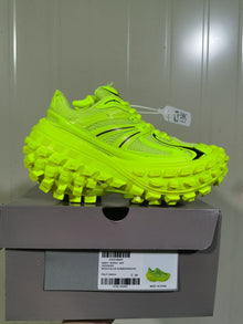 1000 Green Chunky Mesh Sneakers