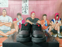 Black White Red Low-Top Basketball Sneakers
