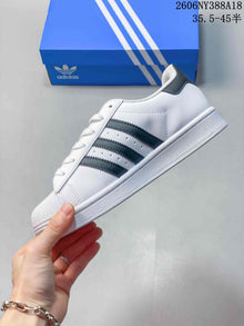 adidas Originals Superstar White and Charcoal Sneakers JI0079