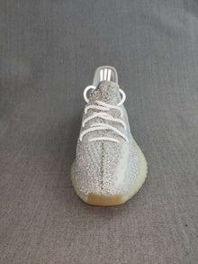 Yeezy 350 V2 Knit Sneakers Silver and White