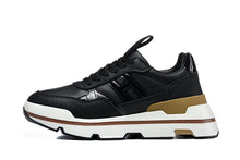 Hermès Black and White Leather-Style Lace-Up Sneakers