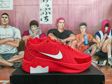Nike Red and White Basketball Sneakers