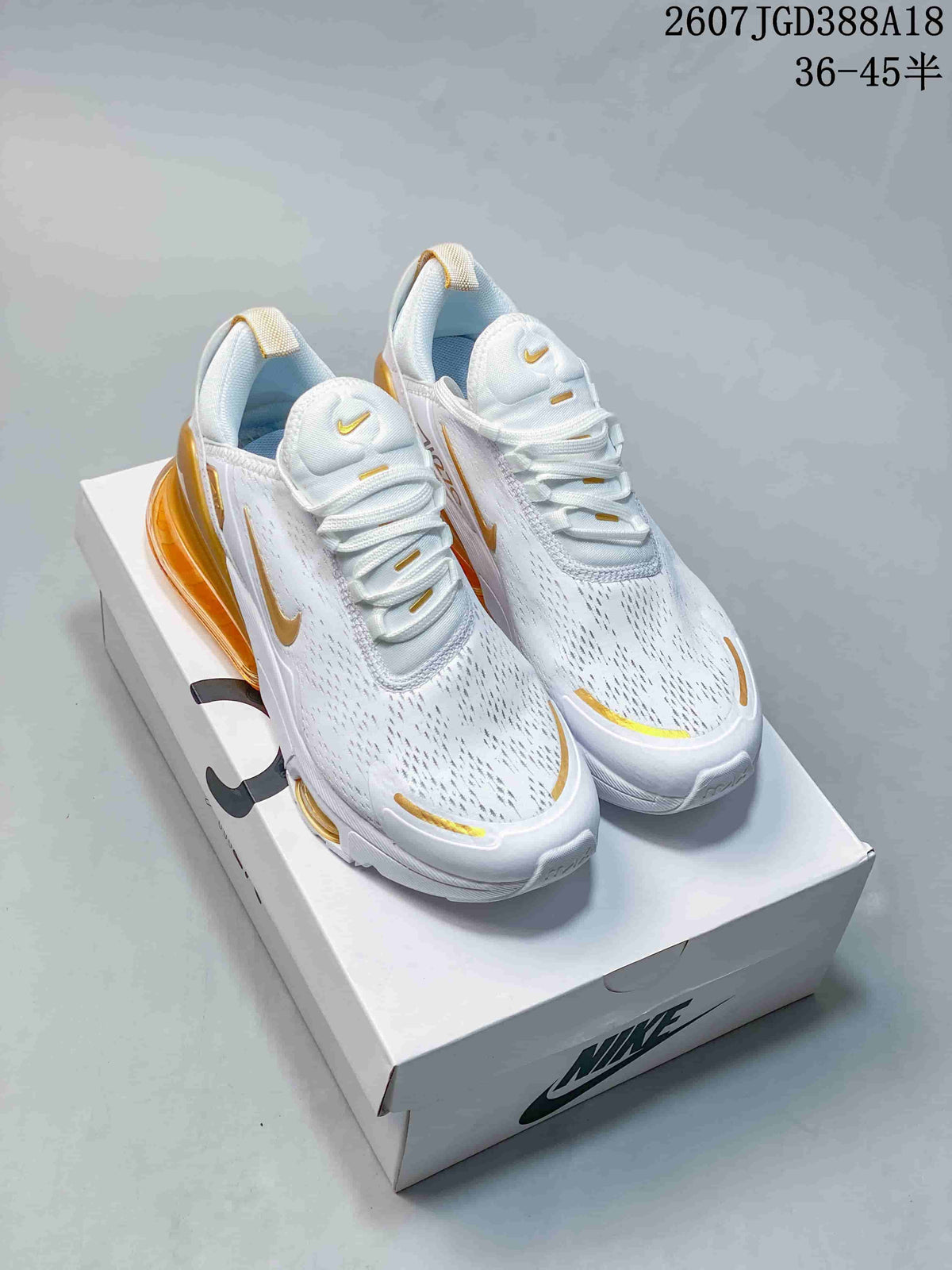 Nike Air Max 270 Premium Sneakers White Gold 2607JGD388A18