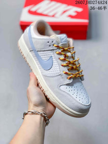 Nike SB Dunk Low Pro Sneakers White and Light Blue
