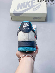 Nike Air Force 1 ’07 Low White Navy Turquoise Sneakers