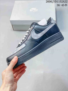 Nike Air Force 1 Low Dark Gray Floral Swoosh Sneakers
