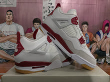Nike Air Jordan 4 Retro SB White Grey Red Sneakers