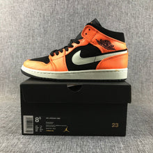 Jordan Air Jordan 1 Mid Orange Black Sneakers
