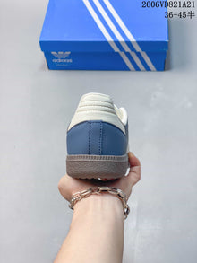 adidas Samba Low-Top Sneakers in Blue and White