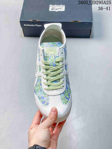 Onitsuka Tiger Floral Low-Top Sneakers White Green Blue