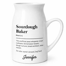 Sourdough Baker Definition Yeast Whisperer And Bread Architect - Personalized Ceramic Flower Vase - BAKE051_CEV