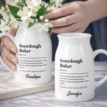 Sourdough Baker Definition Yeast Whisperer And Bread Architect - Personalized Ceramic Flower Vase - BAKE051_CEV