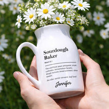 Sourdough Baker Definition Yeast Whisperer And Bread Architect - Personalized Ceramic Flower Vase - BAKE051_CEV