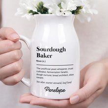 Sourdough Baker Definition Yeast Whisperer And Bread Architect - Personalized Ceramic Flower Vase - BAKE051_CEV