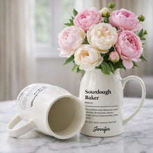 Sourdough Baker Definition Yeast Whisperer And Bread Architect - Personalized Ceramic Flower Vase - BAKE051_CEV